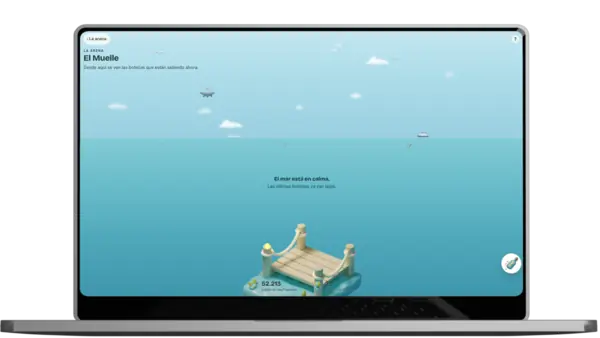 Seabottles screenshot on a computer: the Pier